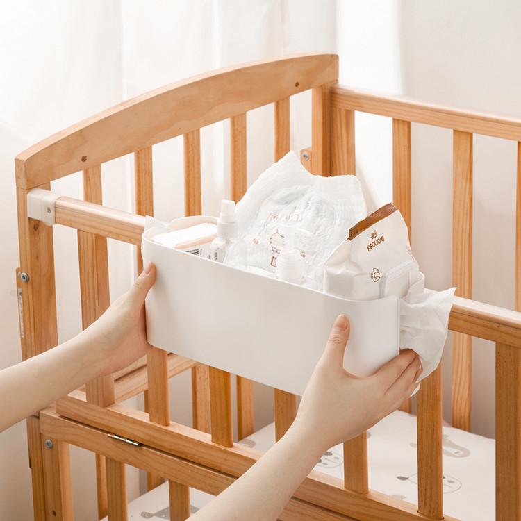 Bedside Hanging Shelf: Punch-Free Dorm Bunk, Student Organizer, Baby Diaper & Wipes Storage