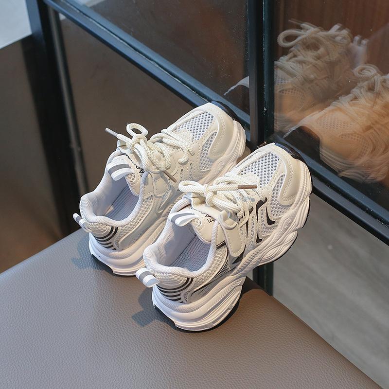 Children Mesh Breathable Chunky Sneakers Unisex Casual Sport Shoes Boys Girls Running Shoes Tennis Shoes 6-16 Years Summer