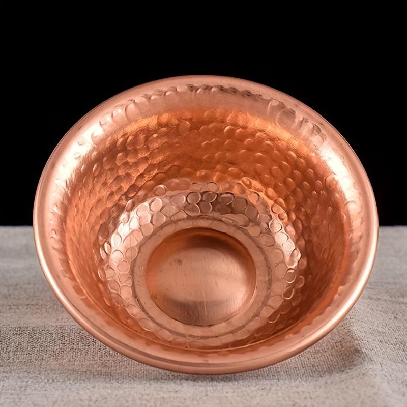 1Pcs,Relief Pure Copper Drinking Bowl Pure Brass Small Auspicious Holy Water Cup Buddhist 11cm Bowl Home's Gift Decorative