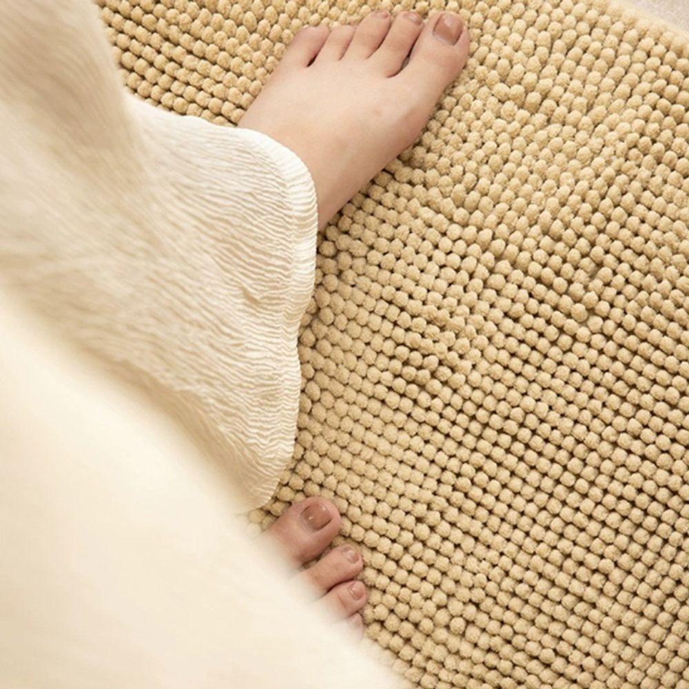 New 40 X 60 Cm Bath Mat Non Slip Super Absorbent Chenille Shower Mat Soft Washable Bathroom Mats