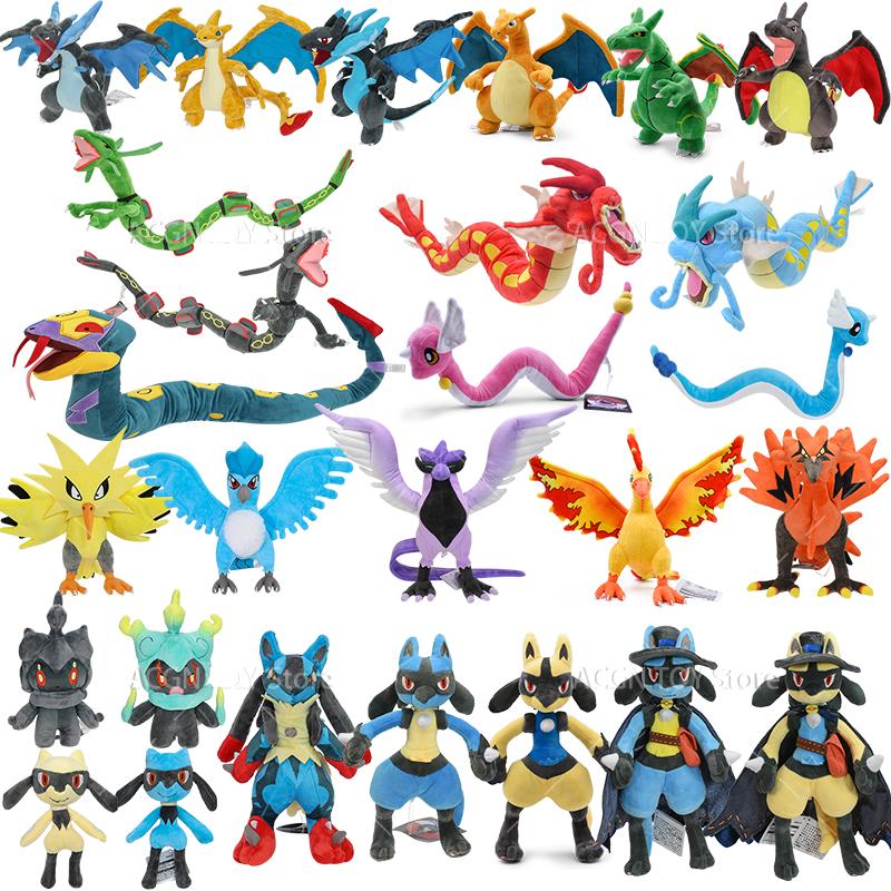 34 Styles Plush Charizard Rayquaza Gyarados Dragonair Marshadow Seviper Lucario Cinderace Galarian Ponyta Stuffed Toys