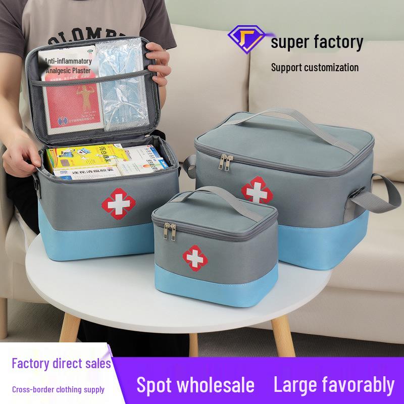 Portable Large-Capacity Medicine Bag: Outdoor Foldable Drug Storage & Travel First Aid Kit