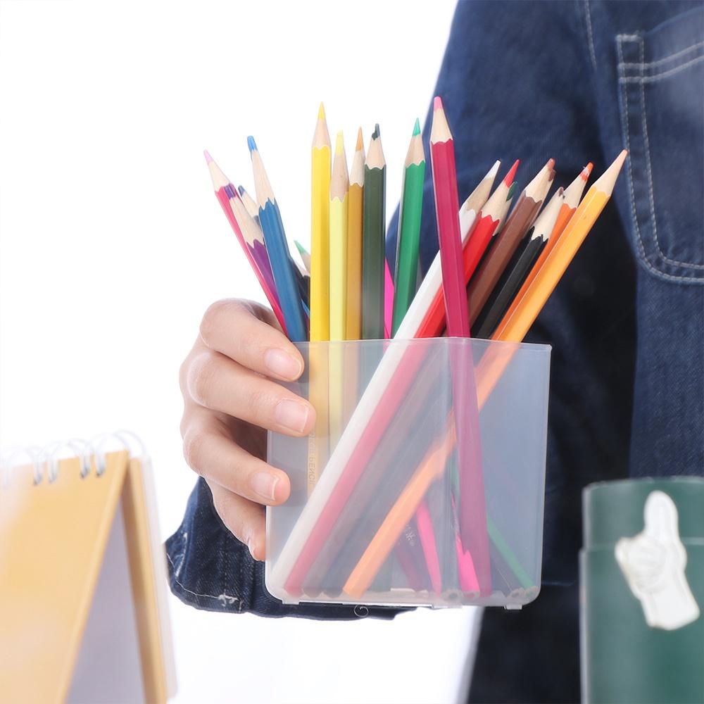 Multifunction Pencil Storage Box Transparent Stationery Organizer  Cosmetic Organizer