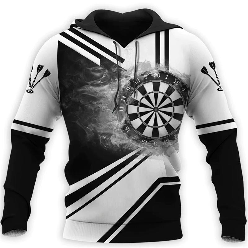 Darts Print 3d Men's Hooded Hoodie Harajuku Personalised Long Sleeve Hoodies Oversized Casual Streetwear Men Clothing Pullovers