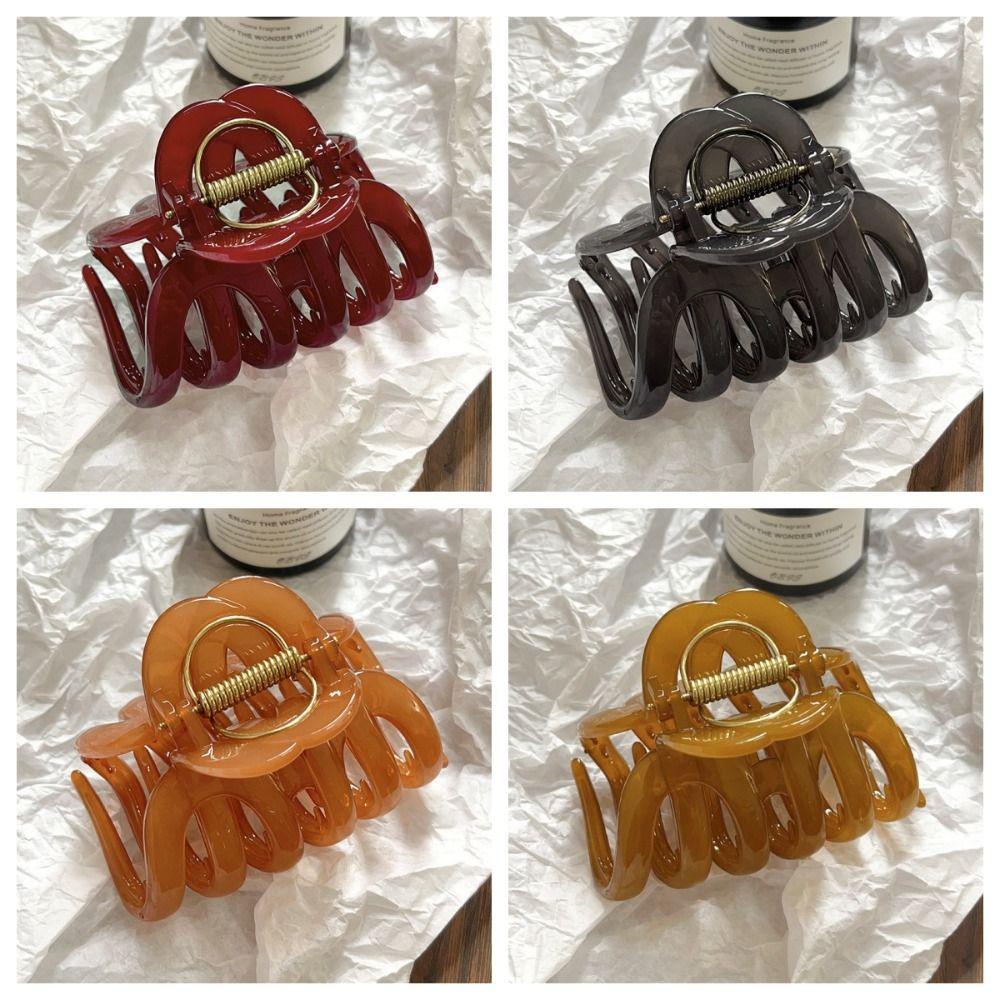Sweet Hair Ornament Back Long Hair Hairpin New Pumpkin Hair Claw Clip  For Women Gift