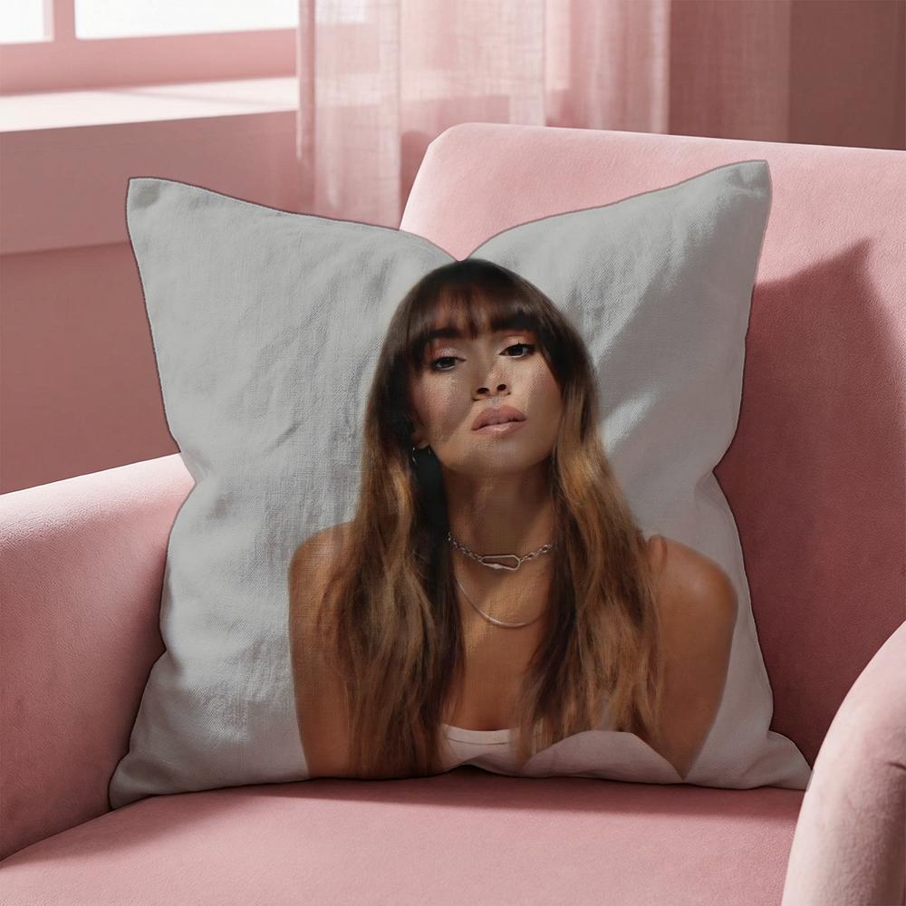 Singer A-Aitana Ocana Cushion Cover Multi-Scene Pillow Cover for Home & Car - Reversible, Soft & Durable for Daily Use