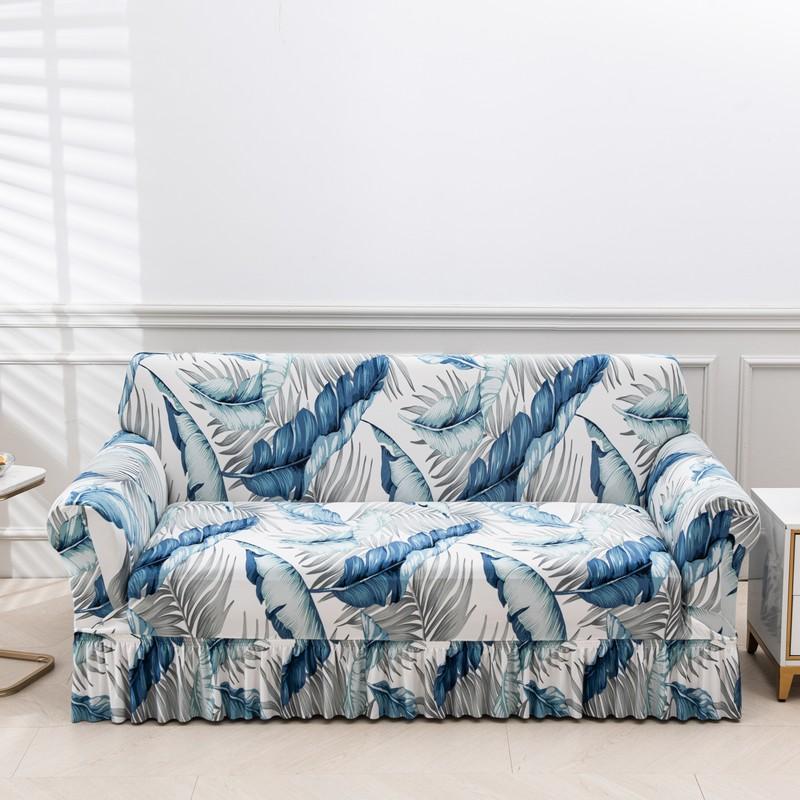 Stretch Floral Couch Cover Sofa Covers Washable Furniture Protector For Dogs Corner Sofa Skirt 1/2/3/4 Seater Sofa Slipcovers