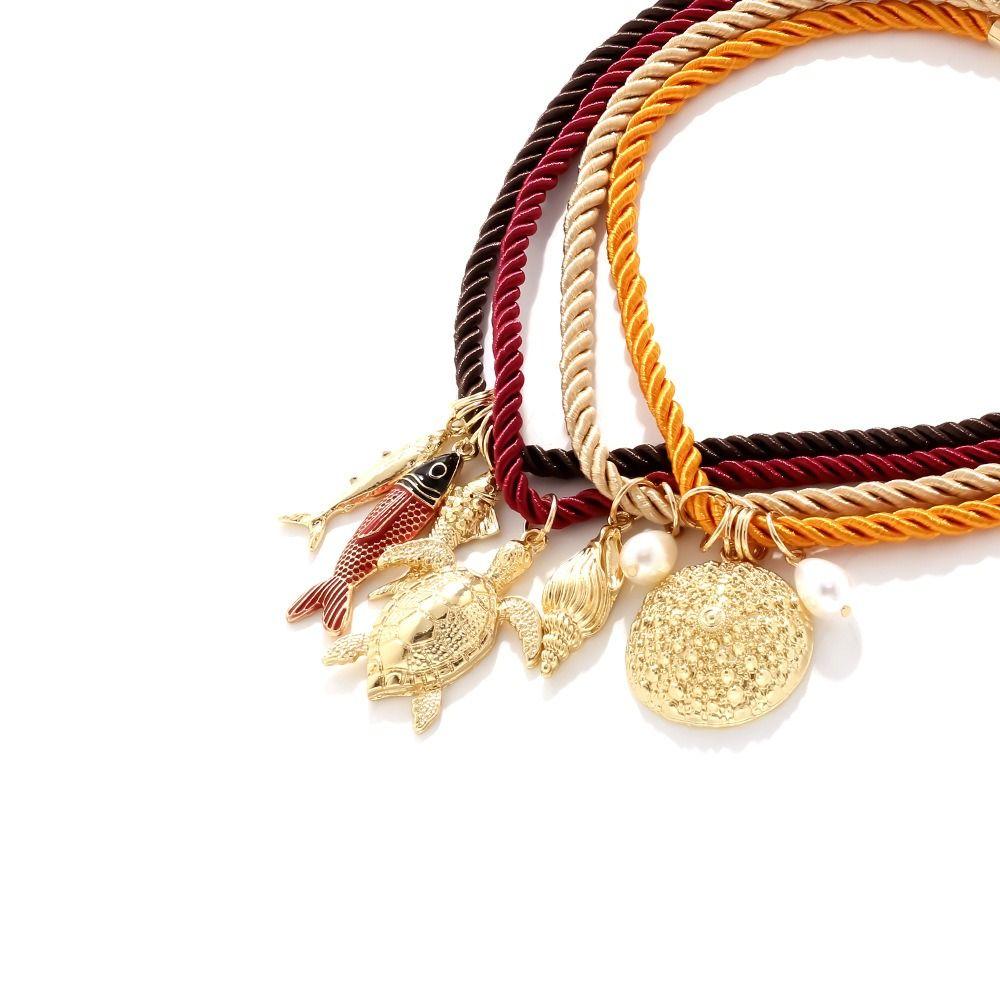 Necklace Set Nylon Rope Necklace Ethnic Style Dopamine Necklace  Women