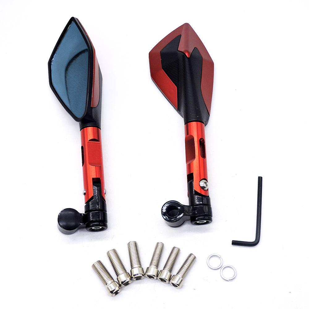 Motorcycle Rearview Pentagon CNC Mirror - Reversing Auxiliary Reflectors for Electric Cars and Bikes