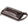 Comfortable Clutch for Men Made of Genuine Textured Leather with Crocodile Embossing CANPELLINI 21561 Brown