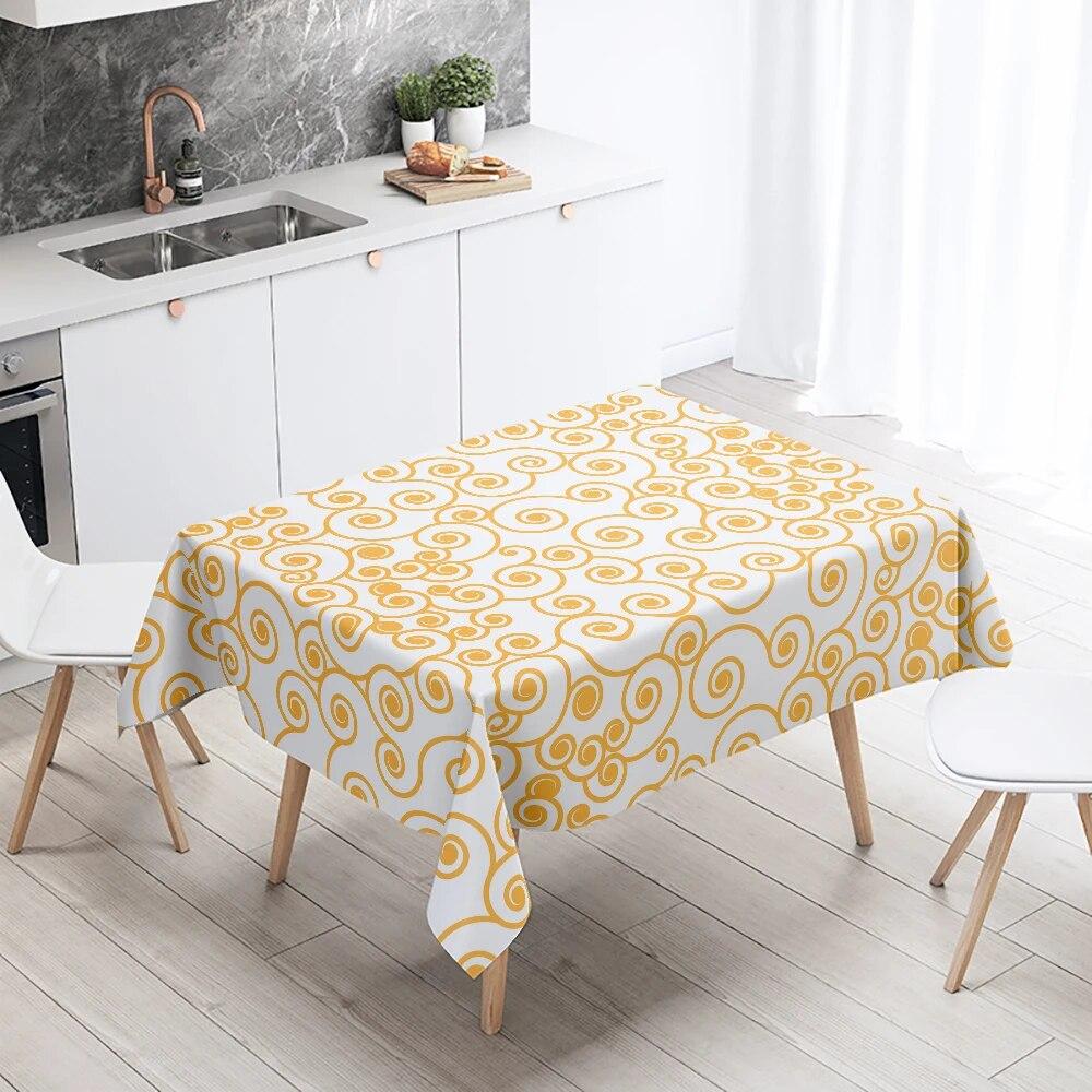 Față de masă dreptunghiulară geometrică simplă la modă, rezistentă la apă, petrecere de nuntă, restaurant, decorare pentru masă, bucătărie acasă