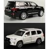 1/24 skala Lexus LX570 odlany model samochodu zabawka, wycofać pojazd zabawkowy z dźwiękiem i światłem dla dzieci maluch chłopcy dziewczęta kolekcja prezentów