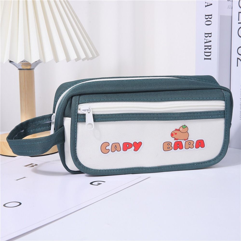 High Appearance Level Pen Bag Visible Stationery Kawaii Capybara Pencil Case  for Students
