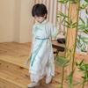 2025 Summer New Children's Bamboo Hanfu Set: Short Sleeve Ancient Chinese Style Robe for Boys.