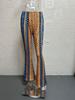 2024 Bohemian High-Elastic Micro Flare Sexy Casual Pants with European and American Prints