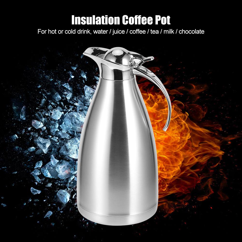 2L Doppelwandige Vakuumisolierung Kaffeekanne Thermische Isolierte Wasser Kaltes Wasser Flaschen Krug Haushalt