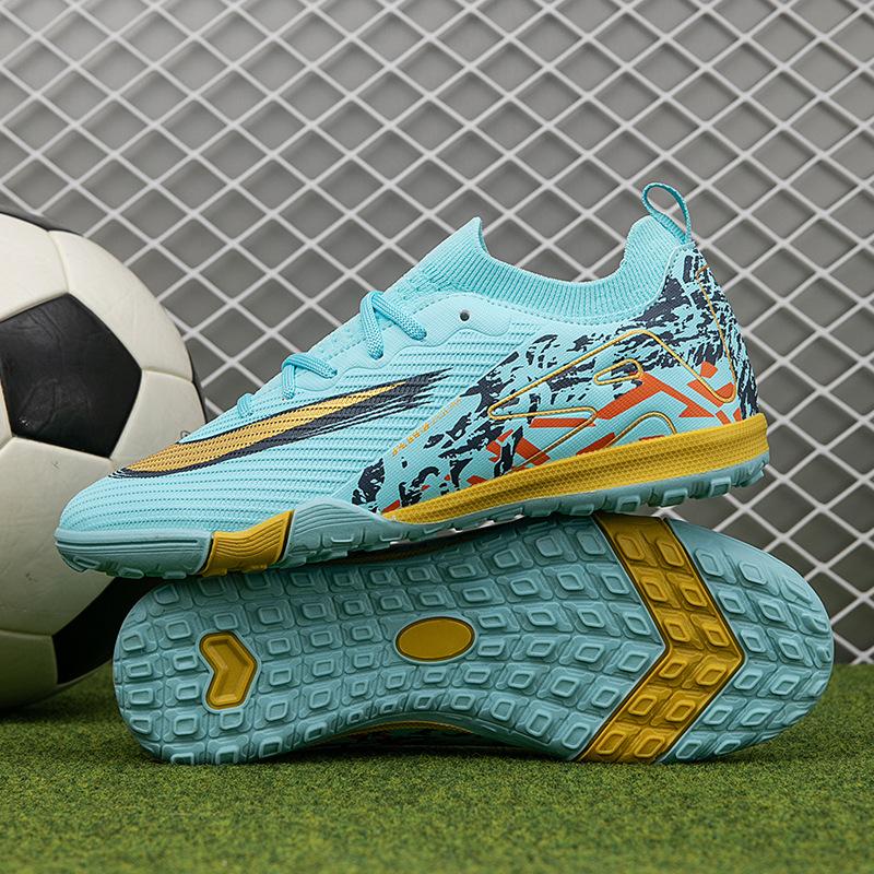High-top football shoes men's artificial turf women's AG long nails TF broken nails children's football shoes can be