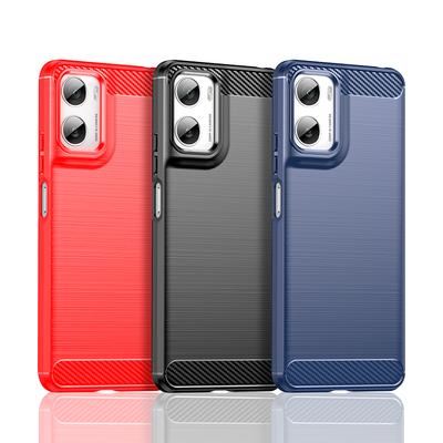 Voor Cover Motorola Moto G06 Power Hoes Moto G06 Power Schokbestendig Zachte Siliconen Koolstofvezel Achterkant Hoes Voor Moto G06 Power Hoes