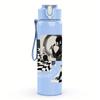 1PC Black White Band Grid Collage Print 750ml Portable Sports Water Bottle Leakproof Gym Outdoor Travel Drink Cup