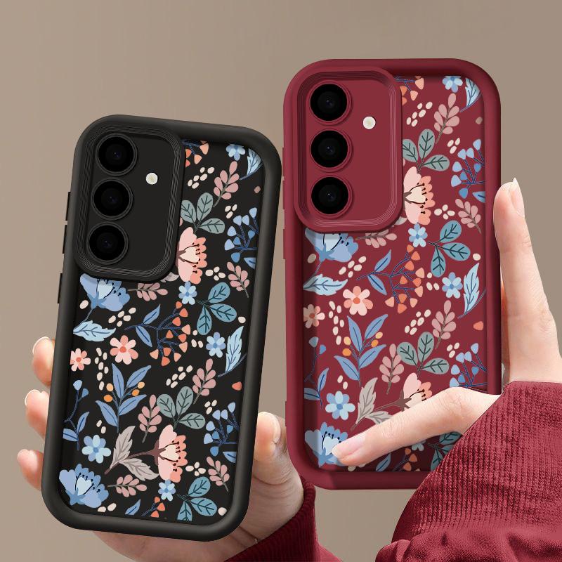 Small Flowers Phone Case For Samsung Galaxy S24 S23 S22 Ultra S20 S21 FE A55 A54 A53 A52 A34 A15 A14 A35 5G Soft Silicone Cover