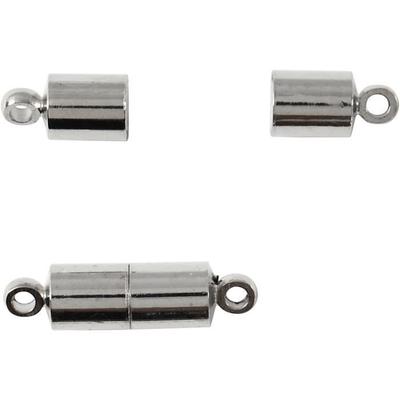 Fecho magnético - Creotime - 17 mm - Prata - 10 peças - Unissex