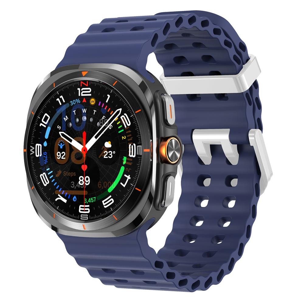 Marine Band For Samsung Galaxy Watch ultra Strap 47mm Accessories Two color Sport silicone Bracelet Galaxy Watch 7 ultra Straps