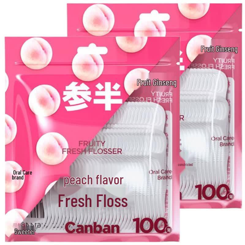 Cenban Peach Flavor Dental Floss Picks