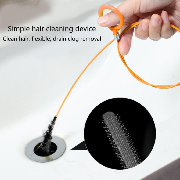 81cm/130cm Curved Pipe Drain Cleaner Brush Flexible Unclogger Tool For Car Sunroof Bathroom Sink And Kitchen Drainage