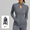 Womens Long Sleeve Athletic Zip-Up Top Breathable Stretch Fitness Jacket Running Yoga Gym Workout