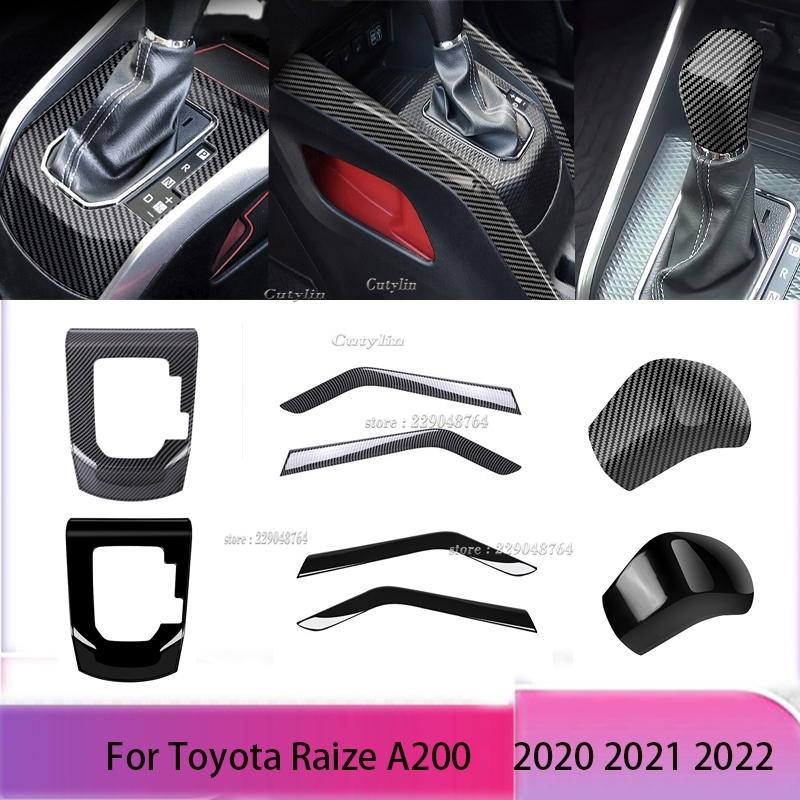 For Toyota Raize A200 - ABS Carbon Fiber Center Control Gear Shift Konb Cover Trim Strip Decoration Accessories