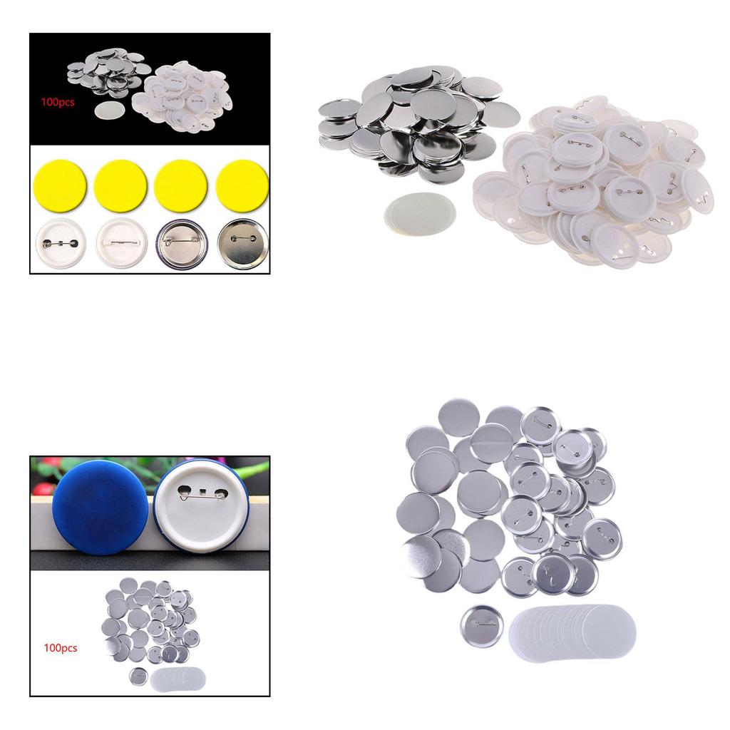 100 Pieces Accessories for Making Badges, Parts for Button Makers, Gift Ideas