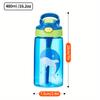 480ML Cartoon Kid Water Bottle With Straw BPA Free Child Drinking Kettle  Plastic Portable Transparent School Travel Cute Cup
