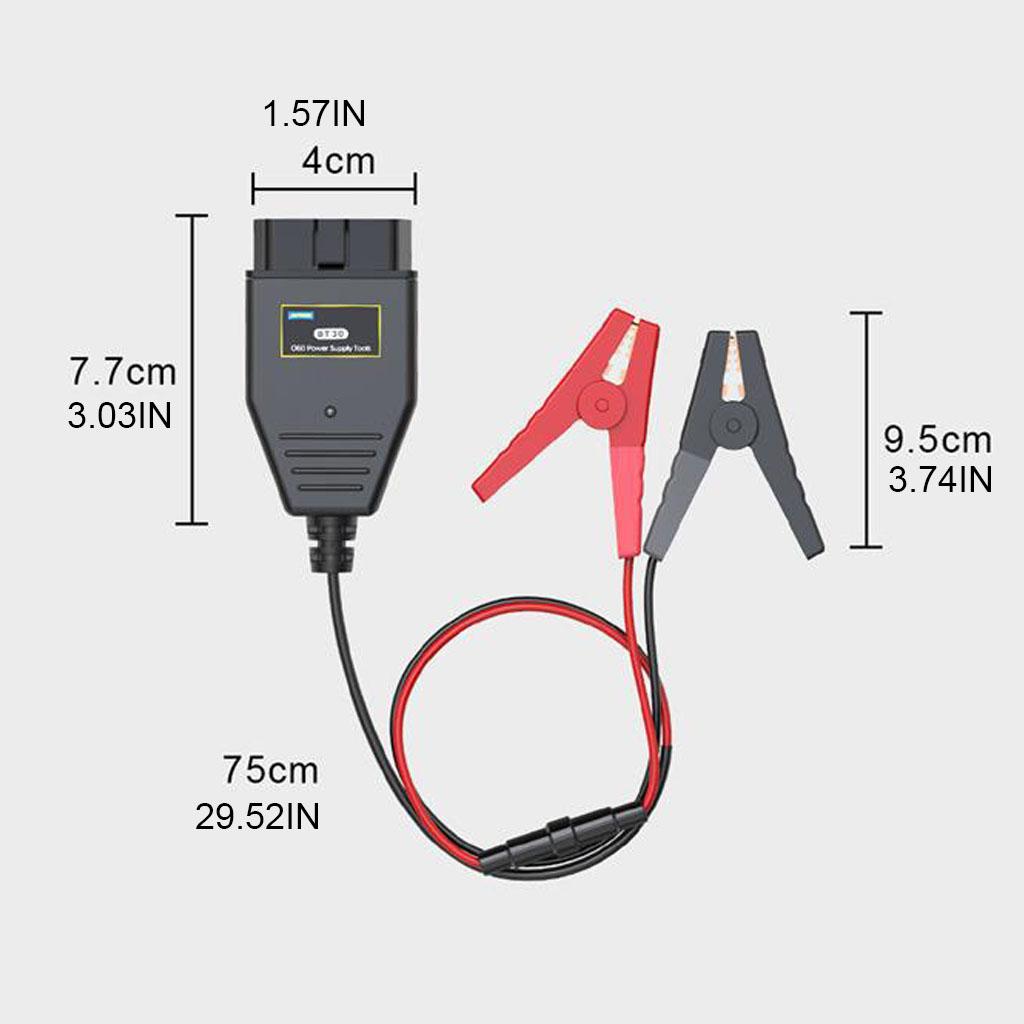 Car OBD Battery Replacement Constant Tool with Live Wire Battery Clip Connection Line Auto Power Emergency Line BT-30