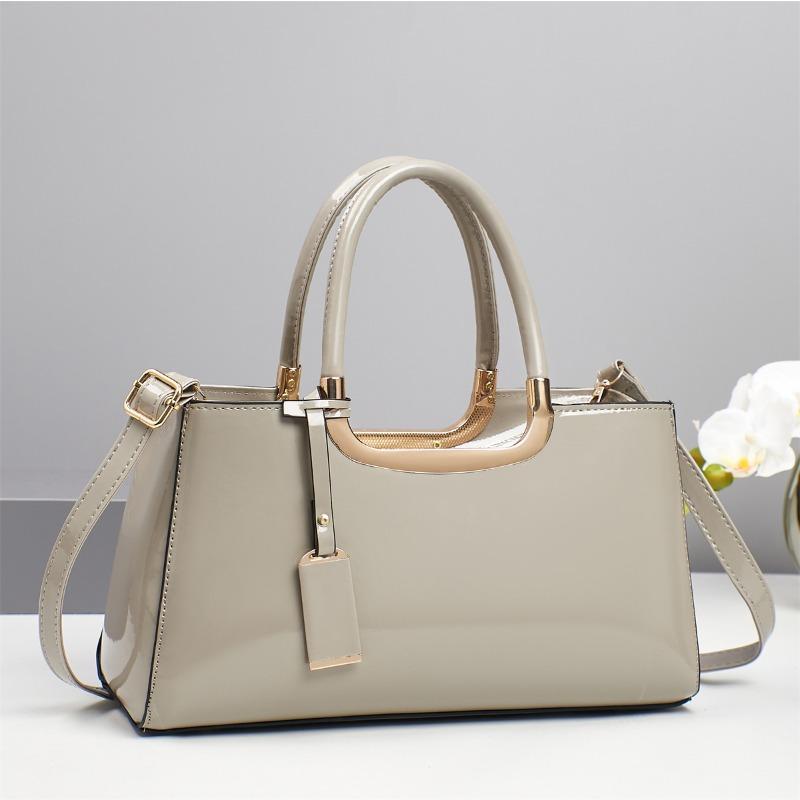 Borsa da donna semplice alla moda in vernice rossa lucida borsa a tracolla da sposa borsa a mano nuova borsa da sera da donna
