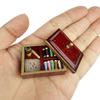 1:12 Dollhouse Miniature Vintage Sewing Box With Cover Furniture Home Model Decor Toy Doll House Accessories