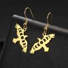 My Shape Eagle Drop Earrings Crescent Lunar Phase Free Bird Animal Dangle Earrings Stainless Steel Fashion Jewelry Wholesale
