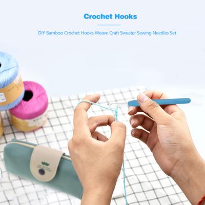 High-end Leather Case Packaging Aluminum TPR Crochet Hook Set 245g 20-80mm Sizes Ergonomic Grip Crochet Tools for Most Crochet P