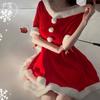 Christmas Cos Uniform Sexy Lingerie Velvet, Couple Sexy New Red Mood Suit