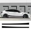 Car Door Side Sticker Compatible with Tesla Model 3, Racing Style Decor Decals Car Tuning Decals(1Pair)