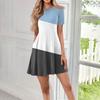 Women's Casual Fashion Round Neck Short Sleeve Print Short Dress