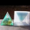 DEZAR Silicone Mold, Resin Pyramid, Orgonite, Handmade, Soft Cutter, 15cm