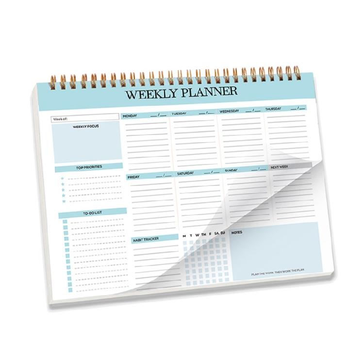 

Weekly Planner Notebook 9.76x7.28Inch for Weekly Plan Schedules Task Coil-binding Weekly Journal Notepads for Journaling