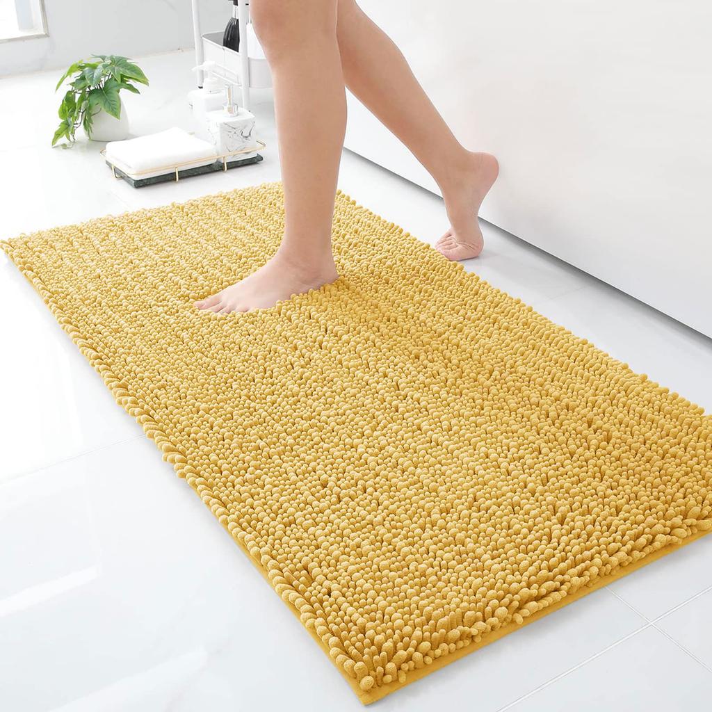 Kitinjoy Chenille Badezimmermatten Extra Dick Saugfähig Rutschfest Badeteppiche Maschinenwäsche Plüsch Teppich Wohnzimmer Luxus Bodenmatten