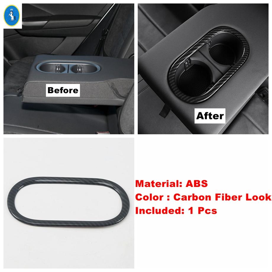 Car Accessories Window Lift Button / Water Cup / Pillar A Speaker Cover Trim For Volkswagen T-Roc T Roc 2018 - Carbon Fiber