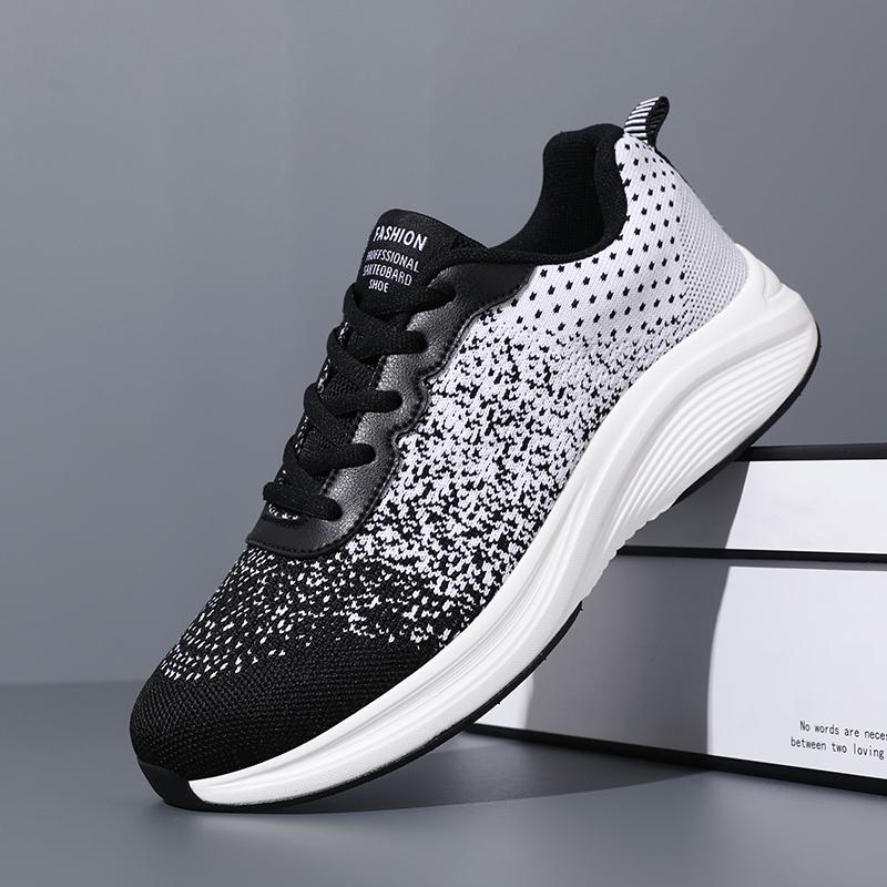 

New Men s Breathable Summer Thick Bottom Brand Mesh Jogging Outdoor Trend Casual Shoes Large Size Tenis Para Hombre 45 чёрный