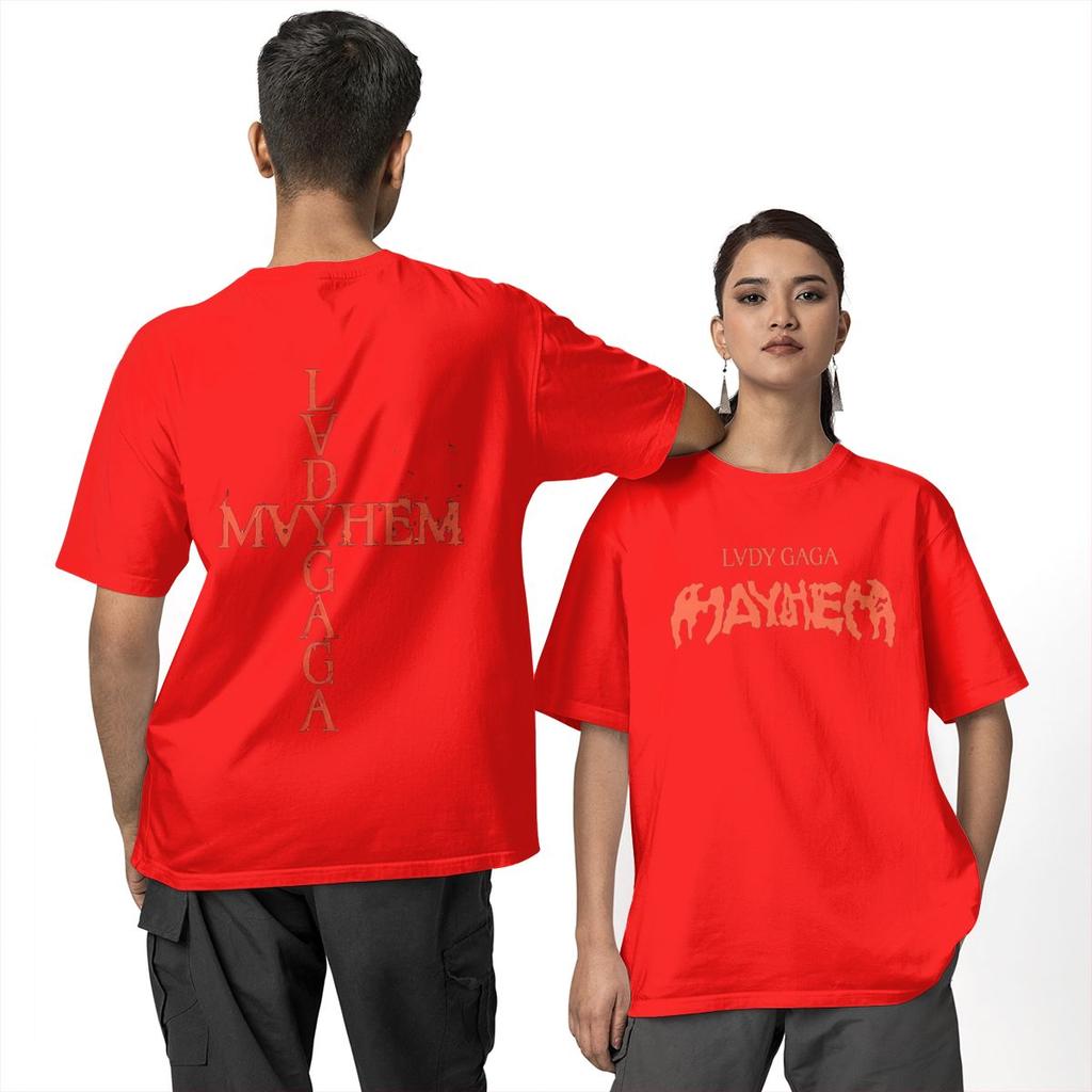 Lady Gaga Mayhem T-Shirt Male 2025 Tour Album Vintage Cotton T Shirts Beach O Neck Trending Tee Shirt Wholesale Oversized Tops