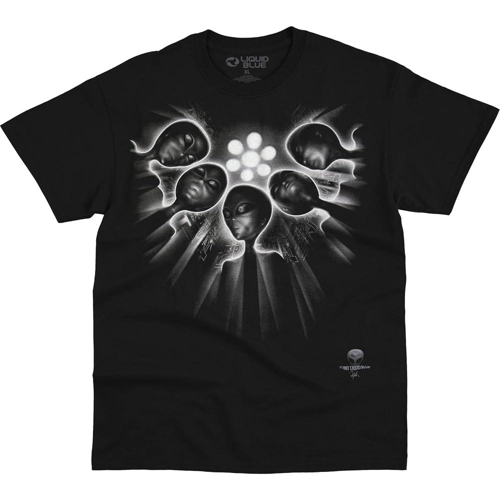 Liquid Blue Mens Alien Abduction T-shirtT-Shirt L чёрный