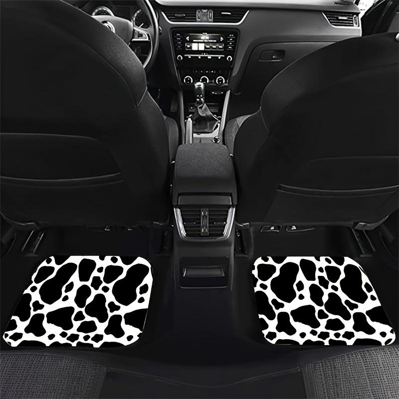 4 Sets Sexy Leopardenmuster Auto-Fußmatten-Sets, Elegante Auto-Innenraum-Dekorations-Teppiche, Universelle Rutschfeste Auto-Fußmatten