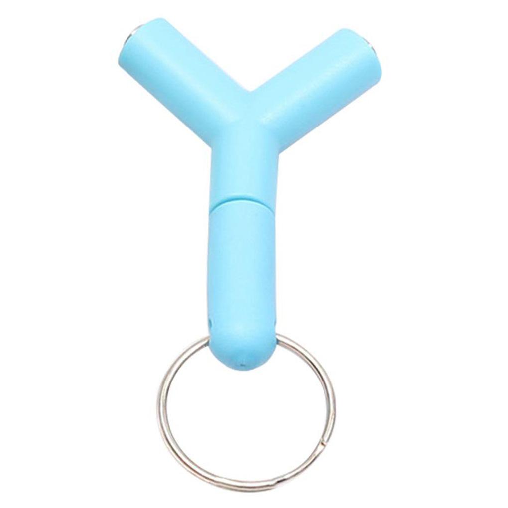 Divisor em Y de 3,5 mm Fone de Ouvido Jack Duplo Adaptador de Áudio Feminino Design de Chaveiro