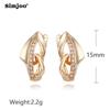 SIMJOO Temperamentní náušnice Růžové zlato Zirkon Geometrické náušnice